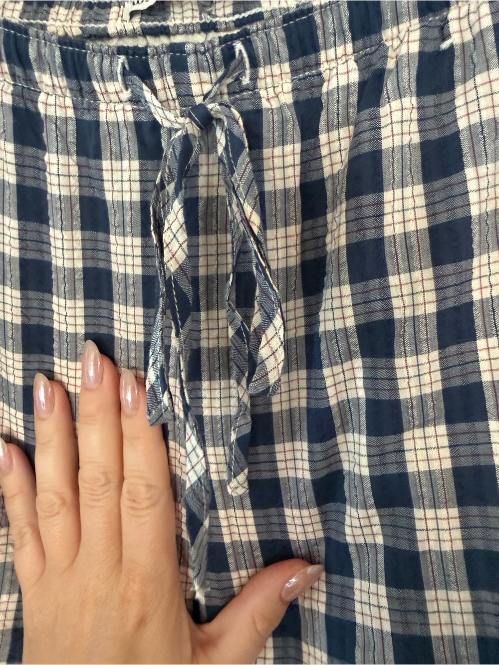 NWT Abercrombie & Fitch Convertible Seersucker Balloon Pull On Pant (S) - Picture 8 of 8